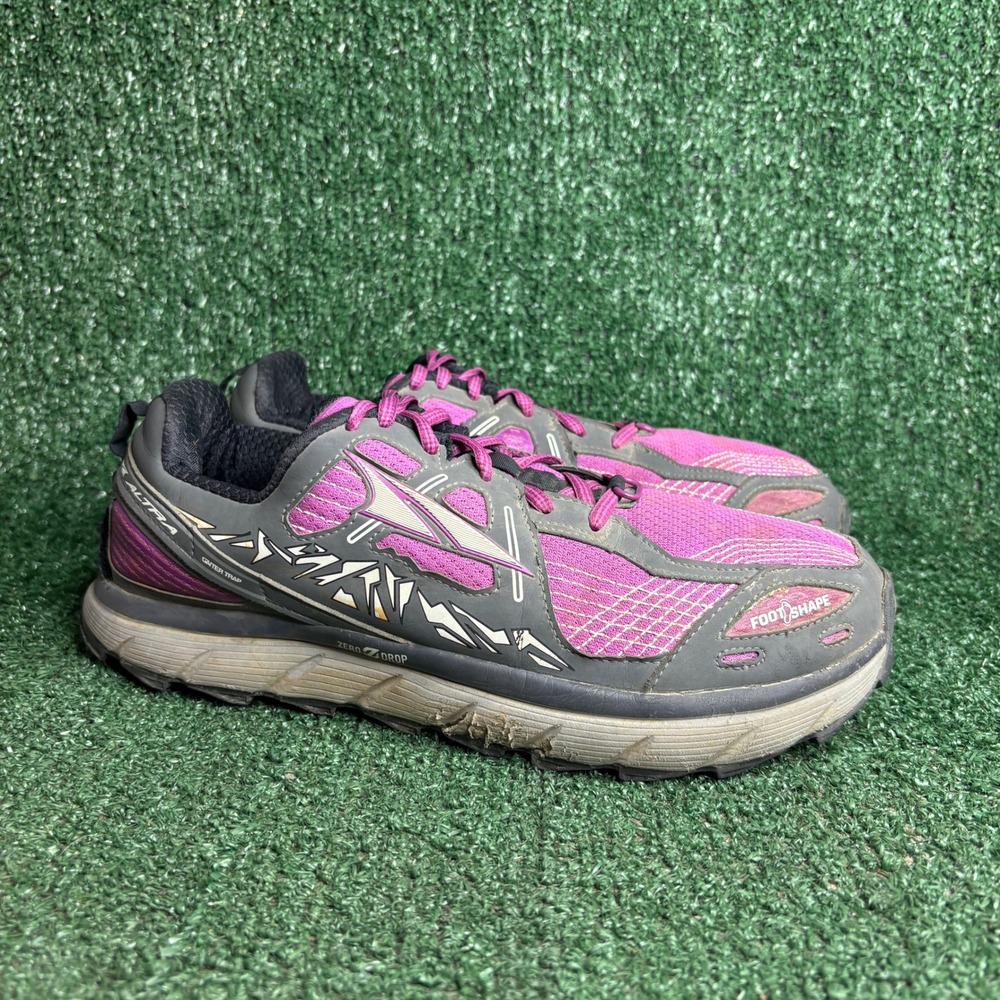 Altra Lone Peak 3.5 Trail Running Gorpcore Sporty Sneakers Grey Pink Womens 11